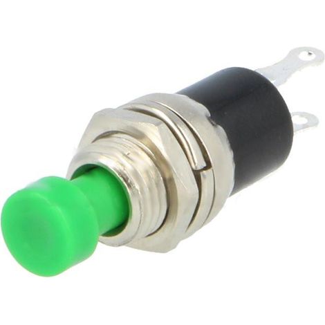 Pulsador Abierto En Reposo 1A/250Vac Pulsador VERDE OFF-ON
