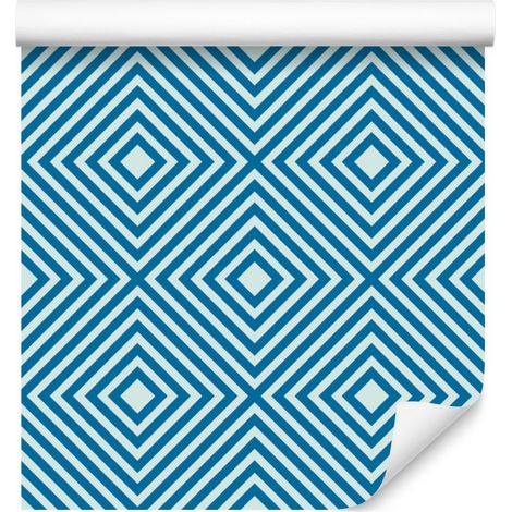 Papel pintado moderno con estampado geométrico para salón y dormitorio, 50x1000 cm. (1/5)