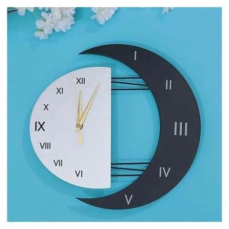 Horloge murale moderne Design Creative Moon Frame de cuisine pour la maison 33 (1/4)