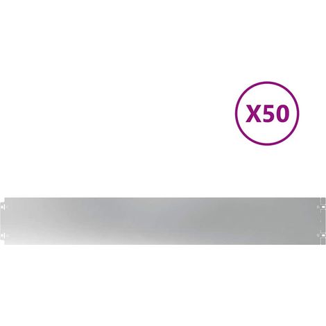 Bordures de pelouse 50 pcs 15x103 cm acier galvanisé (1/5)
