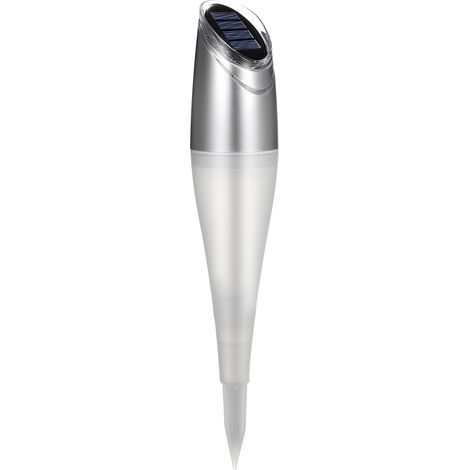 Foco LED solar con estaca para jardín, patio, entrada y terraza. Control preciso del brillo / Resistente al agua (IP65) / Batería integrada de 400 mAh. (1/5)