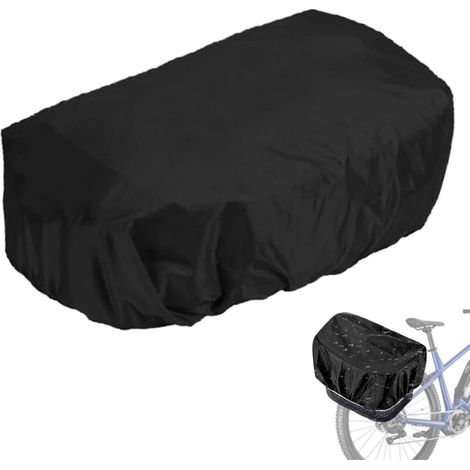 Housse de panier de vélo multifonctionnelle avec filet à bagages, adaptée à toutes les conditions météorologiques (noir, taille S) (1/4)