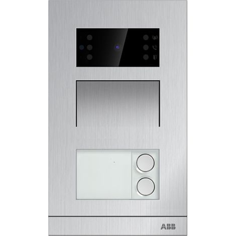 Welcome M mini Platine Vidéo Saillie 2 Appels Finition Alu 2TMA210010A0031 ABB M21311P2