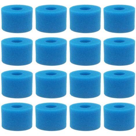 16-teiliges Set für Pure Spa wiederverwendbare, waschbare Schaumstofffilterkartusche für Whirlpools, Typ S1