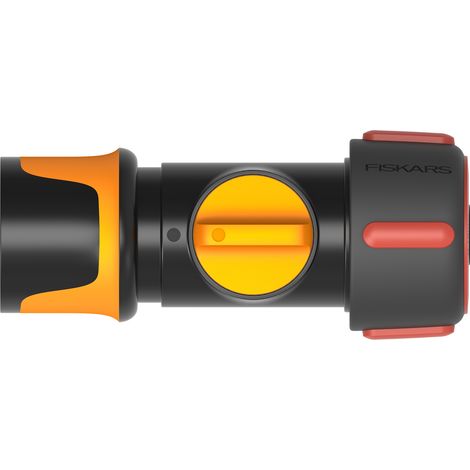 Conector rápido FISKARS FIBERCOMP con válvula para manguera de riego de 19 mm (1/5)