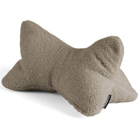 [NEUWERTIG] Mokebo Lesekissen Nackenkissen Leseknochen Stütze Teddystoff Sand Braun