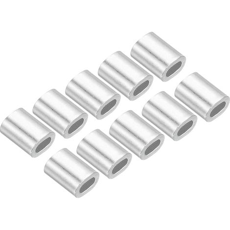 METERXITY Aluminium Crimp Loop Oval Sleeve 1 mm Wire Rope (1/4)