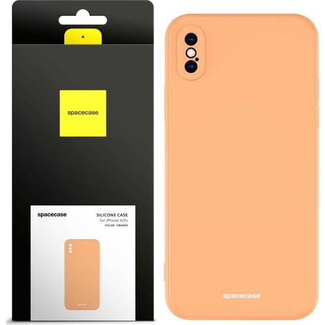Funda de silicona Spacecase para iPhone X/Xs, color naranja. (1/5)