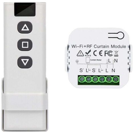 Interrupteur Module Volet Roulant Sans Fil, Commutateur de Commande à Distance de Moteur AC sans Fil pour Volets Roulants Stores Stores Auvent AC 220V 230V Émetteur Radio RF Contrôle de Portée 1 (1/4)