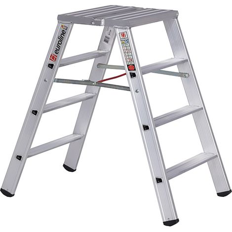 Euroline Premium 30581 Stufenstehleiter breit 2x4 Stufen (1/4)