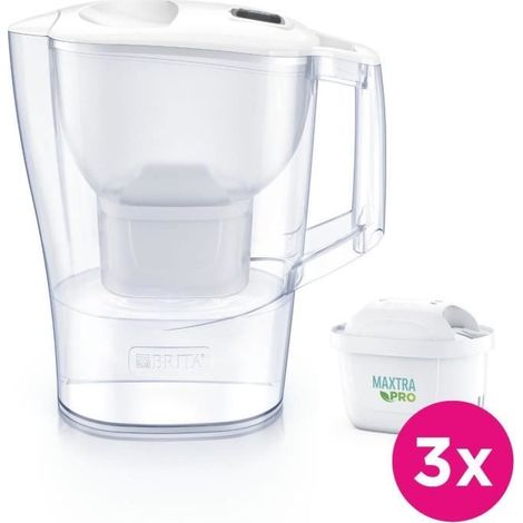BRITA Filterkaraffe - Aluna Calendar Weiß - Kapazität 2,4L davon 1,4L gefiltertes Wasser - 3 Maxtra Pro All-In-1 Filter enthalten (1/5)