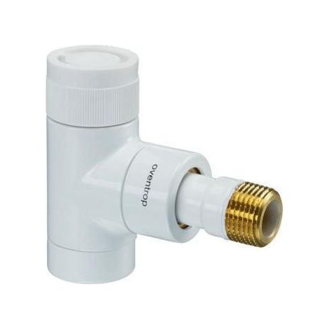 Oventrop E Thermostatventil DN 15 1/2", PN 10 Eckausführung, Weiß (1/4)