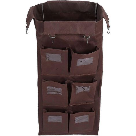 Sac poubelle suspendu de grande capacité pour chariot de nettoyage commercial avec 6 poches - Compatible avec les hôtels. (1/5)