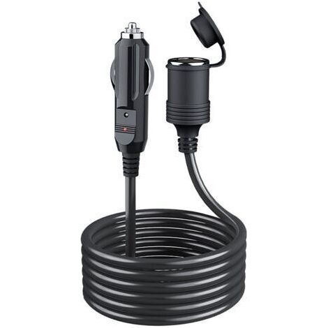 BUNTHAUS 5M Rallonge Allume Cigare,12 V/24 V Prise Allume Cigare, avec Fusible 15A pour Voiture, Moto, Bateau, Camion, d'aspirateurs de Voiture, Réfrigérateurs de Voiture (5M) (1/2)