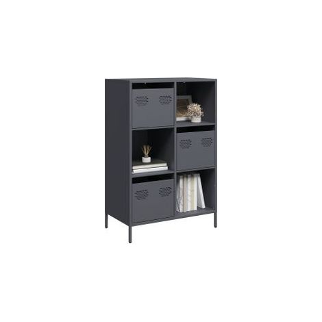 Buffet haut anthracite 68x39x103,5 acier (1/5)