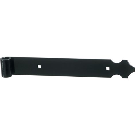 Torbel – Penture de porte alu.feston 560mm noir Ø14 – Trous ronds Ø6,5mm – Pour bois dur – 11PA56J