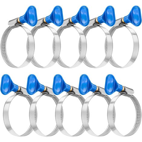 Colliers de Serrage avec Vis Papillon en Acier Inoxydable, 32-50 mm (1/5)