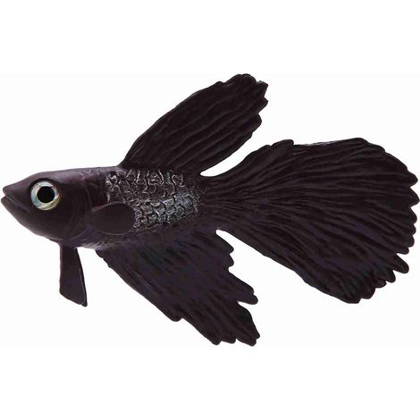 Décoration d'aquarium amusante en silicone, petit poisson artificiel, ornement pour aquarium, poisson betta brun (1/5)