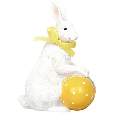 Figurine de lapins en résine, Statue de lapin-des œufs de Pâques (1/2)