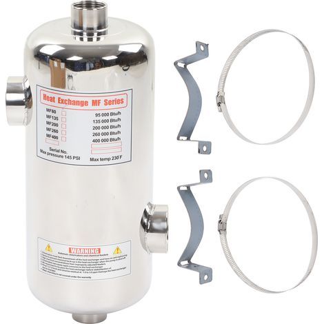 Acier inoxydable d'échangeur de chaleur de piscine de 40KW pour le chauffage solaire de piscine de station thermale (1/5)