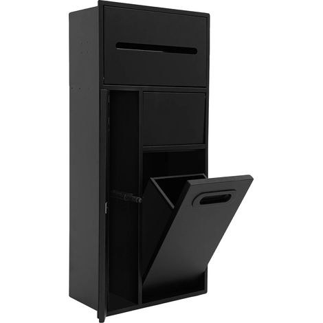 Nicho para baño, soporte multifuncional, diseño que ahorra espacio, negro. (1/2)