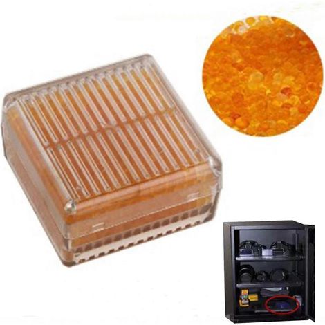 Déshumidificateur réutilisable à cartouche de gel de silice, sachets de silice rechargeables en tissu pour l'humidité - Couleur : Orange (1/4)