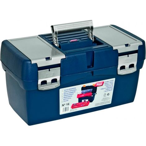 CAJA HERRAMIENTAS POLIPROPILENO N 17 AZUL 580 X 290 X 290 MM 1 BANDEJA - 117008 (1/2)