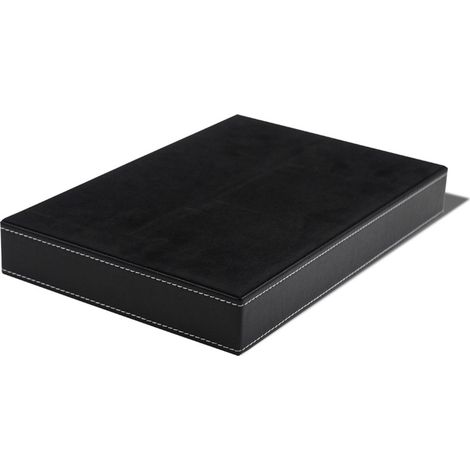 Vide-poches en similicuir à 4 compartiments, boîte de rangement pour bureau ou commode, idéale pour portefeuilles, pièces de monnaie, clés et bijoux. (1/5)