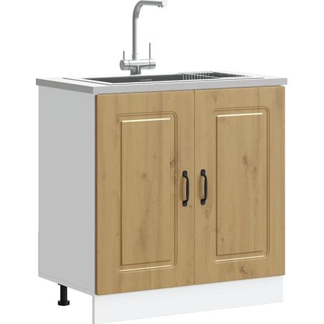 Spülenunterschrank Kalmar Artisan-Eiche 80x46x81,5 cm