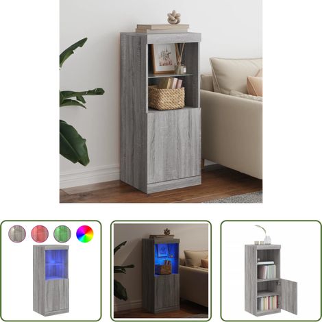 Sideboard - Sideboard mit LED-Leuchten Grau Sonoma 41x37x100 cm (1/5)