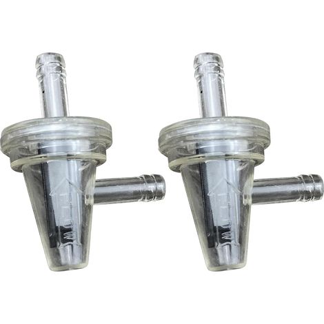 60470101120 Lot de 2 filtres à essence pour moto, snowmobile et cyclomoteur, filtre à carburant transparent, 1/4", 6-7 mm (1/4)