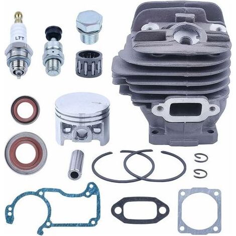Pistón y cilindro para motosierra Stihl 026 MS260 Series, Nikasil 44,7 mm. Incluye pistón, cilindro, juntas, válvula de descompresión y bujía. Kit de accesorios para motosierra 16 en 1. (1/5)
