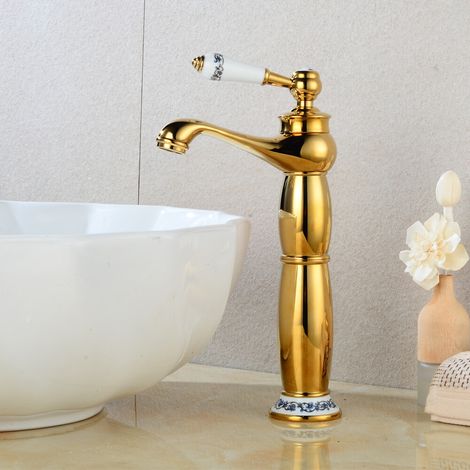 Einhebelmischer Wasserhahn Retro Nostalgie Küchearmatur Bad Waschbecken Tap (1/5)