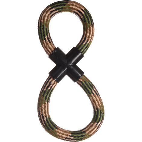 Jouet corde en 8 Corde à tirer camouflage 16 x 38 x 3 cm pour chien - Flamingo (1/3)