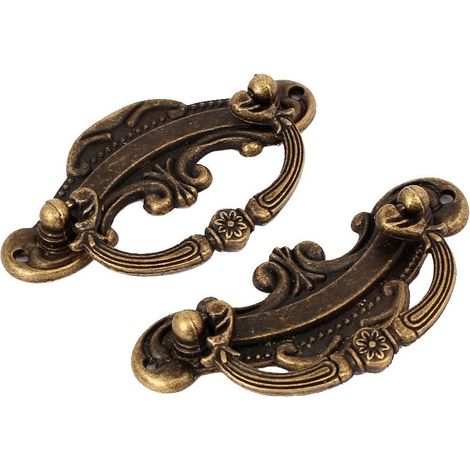 Bouton de poignée traction style vintage en zin-k, 2 pièces pour votre clé à molette (ac6b643e2fd2b3 (1/2)