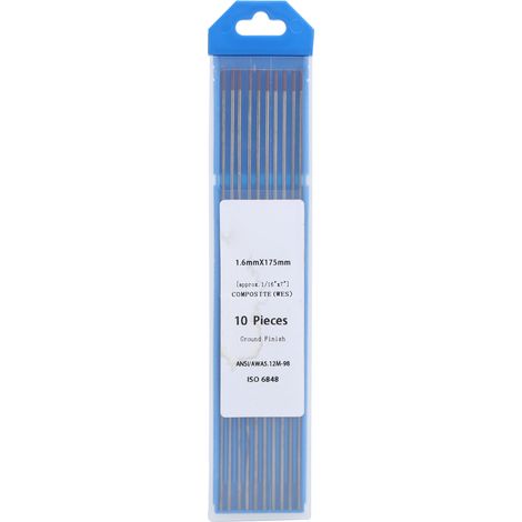 Lot de 10 électrodes en tungstène à arc zirconium, aiguilles de soudure violettes 1,6 mm, équipement professionnel (1/5)