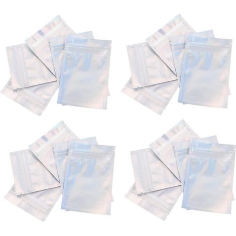 100pièces Sac à Bijoux Refermable Sac De Rangement pour Bijoux Colliers Boucles Oreilles Léger Et Robuste (1/5)