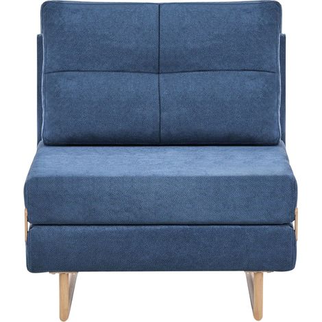Single Sofa Bed JERSLEV Fabric Blue