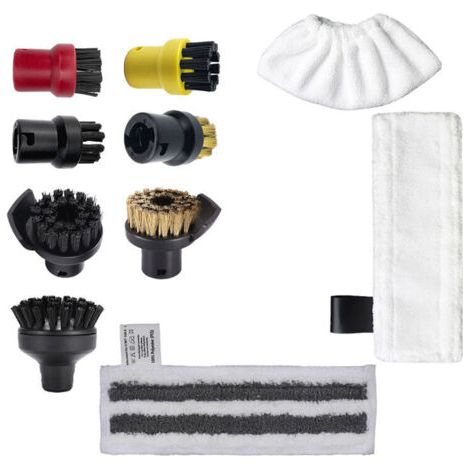 Green Mobility-Lot de 10 accessoires pour nettoyeur vapeur Kärcher SC1, SC2, SC3, SC4 et SC5 : brosses et chiffons de rechange. (1/4)
