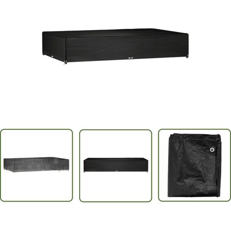 The Living Store Housse de salon de jardin 16 œillets 325x205x60cm rectangulaire - Housses De Meubles D'extérieur - Housse De Jardin - Protection Mobilier Extérieur - Housse Anti Uv - Housse Imperméab (1/5)