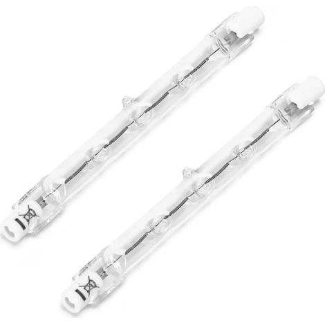 lampadina alogena faretti lineare eco R7S bianco caldo G 118 mm 160 watt 2 pezzi
