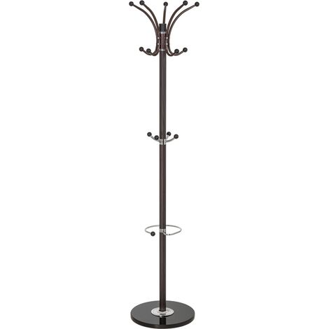 Perchero de metal con paraguero y 5 ganchos D36x178h cm