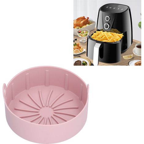 Zubehör für Heißluftfritteuse, Kochblech, Silikontopf, 16 cm integrierter rosa. (1/5)