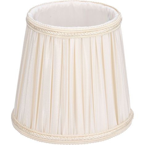 Abat-jour en tissu moderne et interventiel pour lampe de table E14, design déco - Couleur abricot pour salon/chambre/enfant (1 unité)