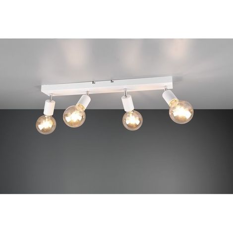 Spot plafond VANNES métal blanc/chrome dimmable 4xE27 (1/3)