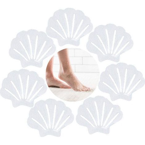 Juego de 20 pegatinas antideslizantes para ducha, tiras de seguridad antideslizantes para bañeras y duchas, tiras adhesivas, impermeables, transparentes (79 cm) (1/3)