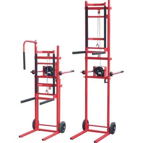 Outifrance – Lève chauffe-eau 150kg – Treuil auto-freiné – Hauteur de levée 1,8m – Pour installation en espaces confinés
