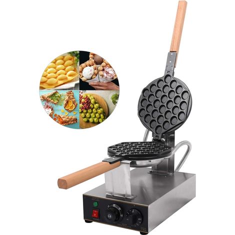 Gaufrier Oeufs De Hong Kong Appareil Pour Gâteaux D'oeuf Acier Inoxydable Electrique Antiadhésif Rotatif 220V 1400W (1/5)