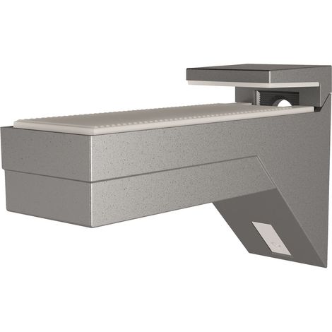 Italiana Wandkonsole Kalabrone - Klemmträger für Glas, Holz und Kunststoff Materialstärke 8-30mm Regalbodenhalter, Zinkdruckguss silberfarbig