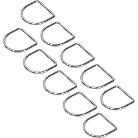 Set mit 10 nahtlos geschweißten D-Ringen aus Edelstahl 316 für Surfbretter und Kajaks, 6 mm, 60 x 57 x 6 mm / 2,4 x 2,2 x 0,2 Zoll (1/5)